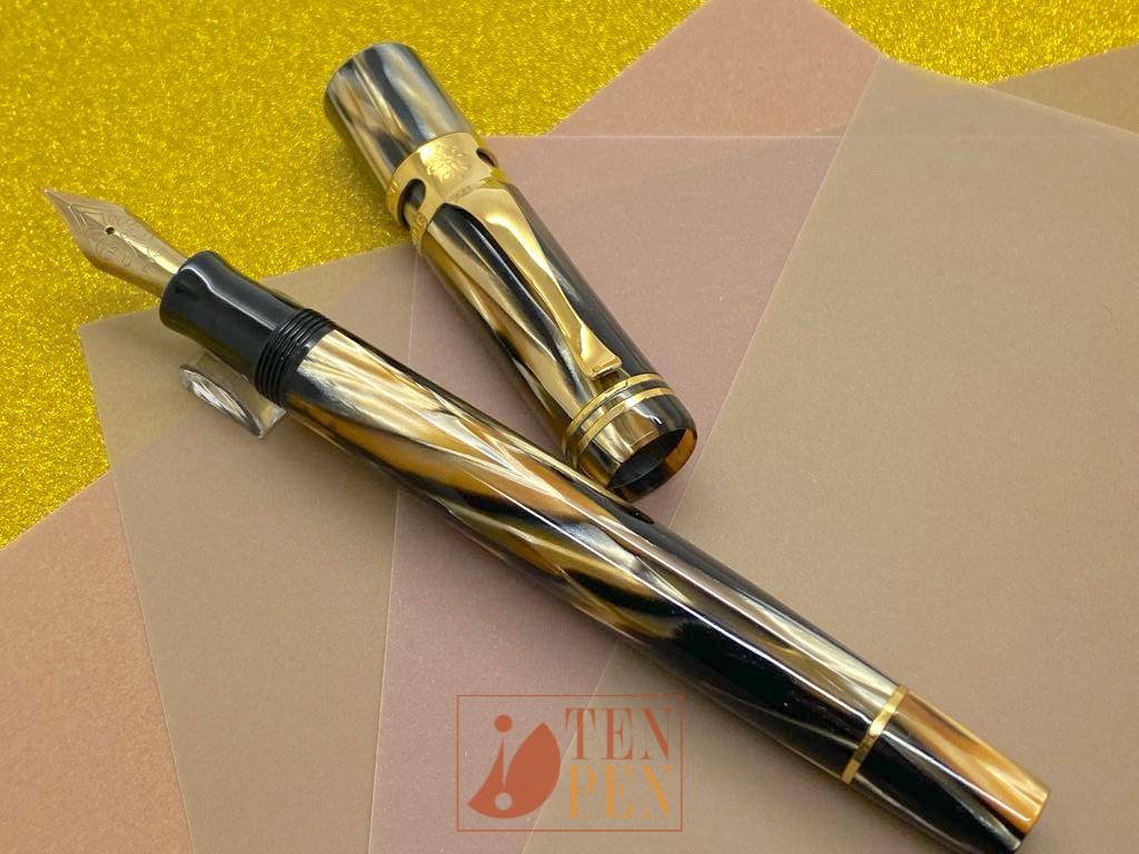 VISCONTI RAGTIME BLACK AND PEARL CELLULOID - 1990S | Tenpen - By